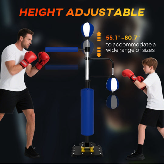 Speed Punching Bag Stand for Agility & Reaction Training - Blue