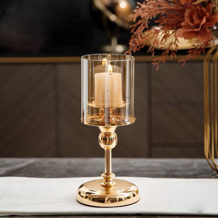 Elegant Candle Holder for Home Decor - Retro Romantic Atmosphere, Multiple Sizes & Finishes