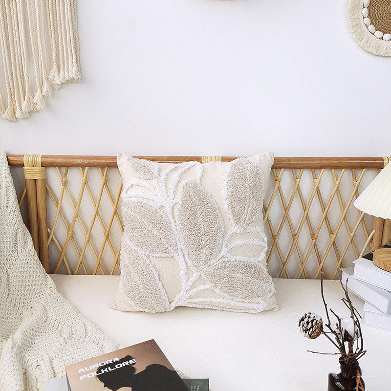 Bohemian Minimalist Tufted Pillow 45x45cm - Home Textile Decor