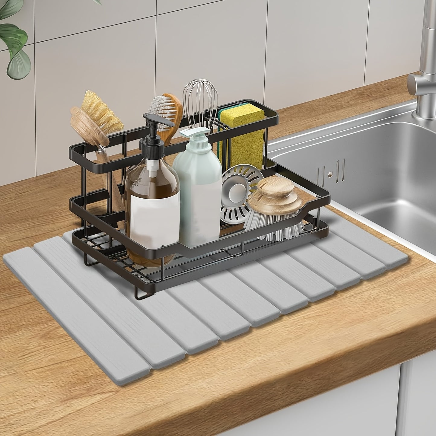 Large Stone Plate Kitchen Countertop Drying Pad, Bath Towel