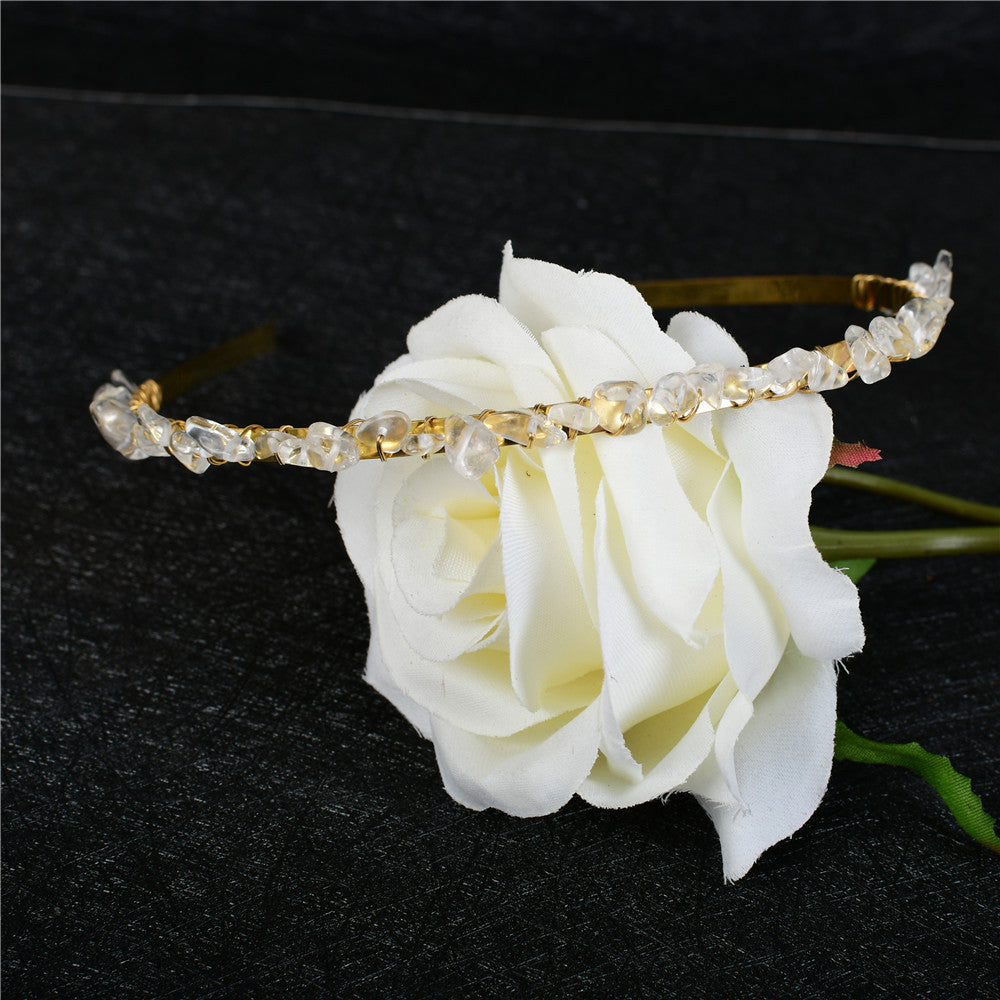 Crystal Bridal Hair Comb Headband | Vintage Geometric Design