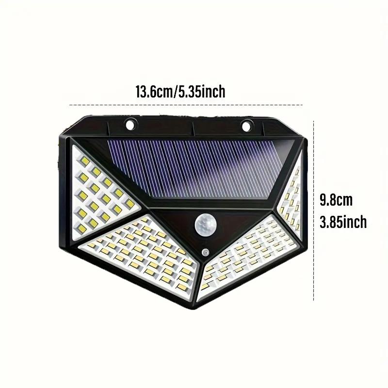 2-Pack Solar LED Wall Lights - Outdoor Garden & Patio Lighting