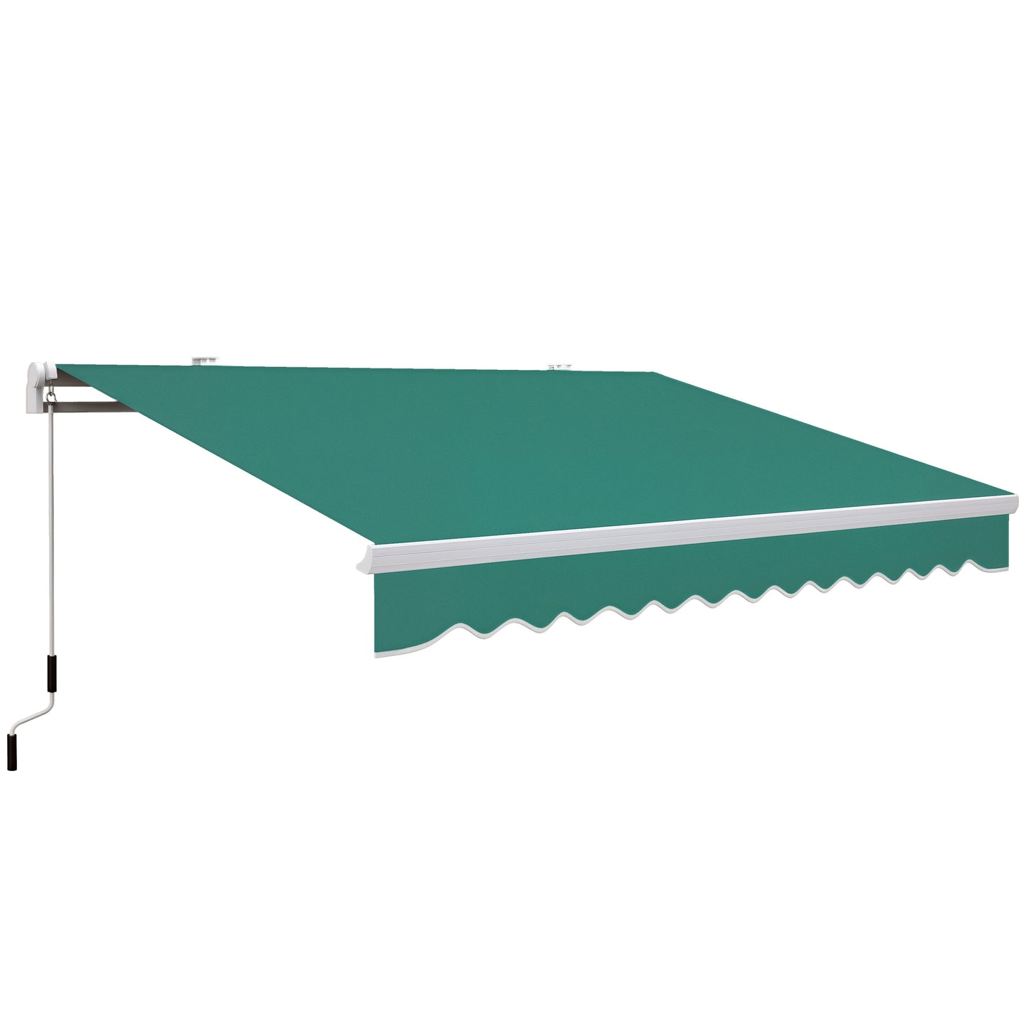 Retractable Patio Awning - UV & Water-Resistant Green Shade