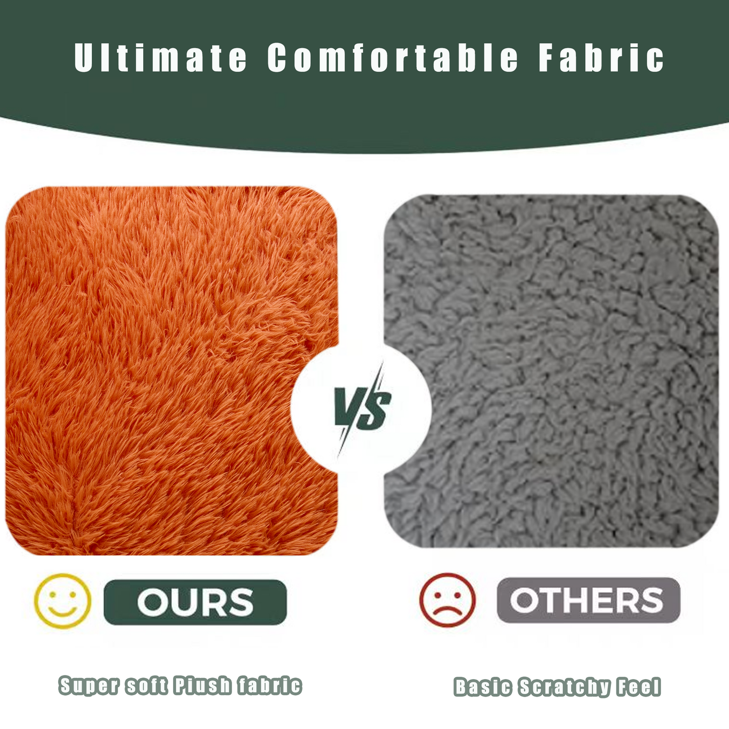 Adjustable Human Dog Bed & Lazy Sofa - Orange Plush Fabric