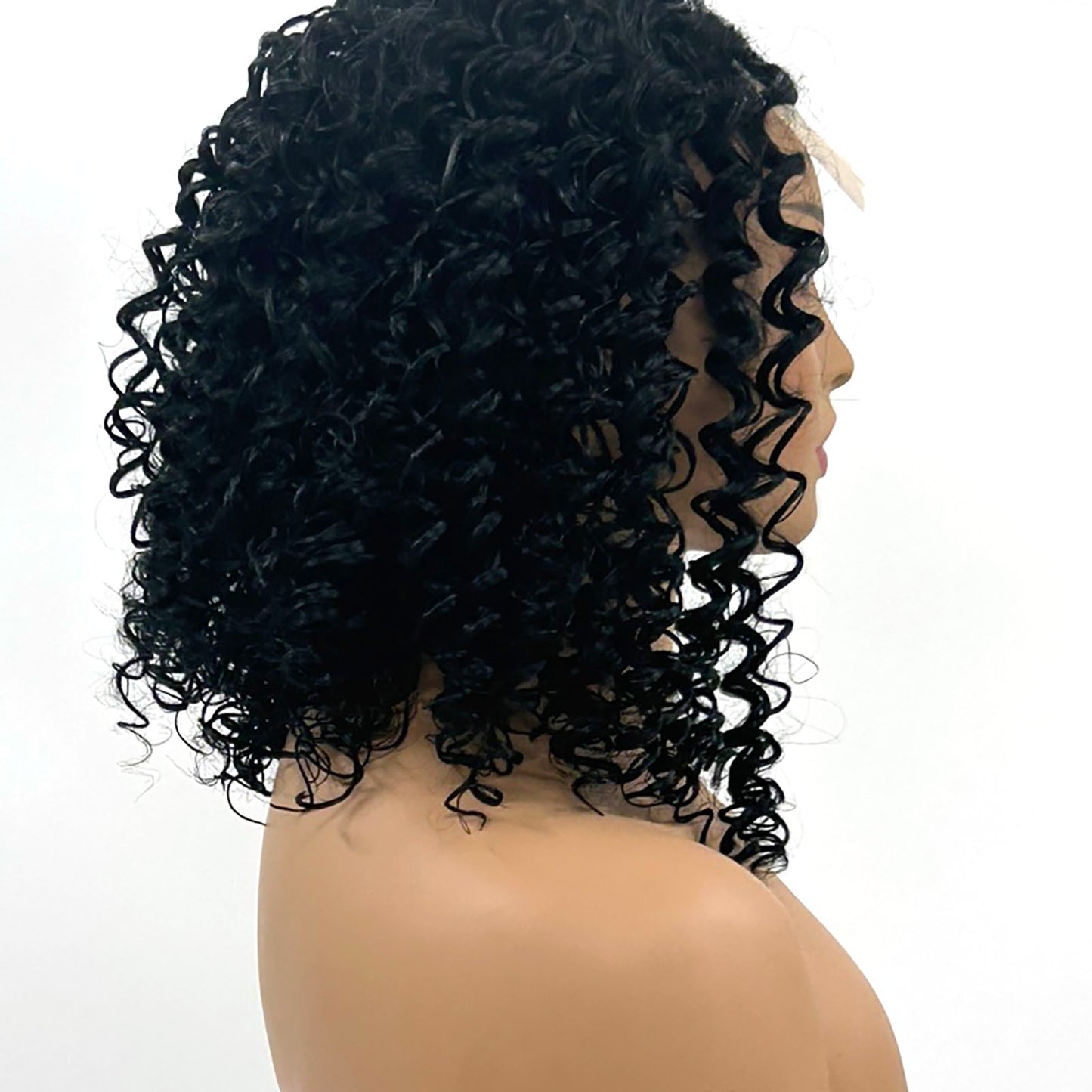 Short Bob Wigs Deep Wave Rose Net Curly Wig Glueless Machine Made