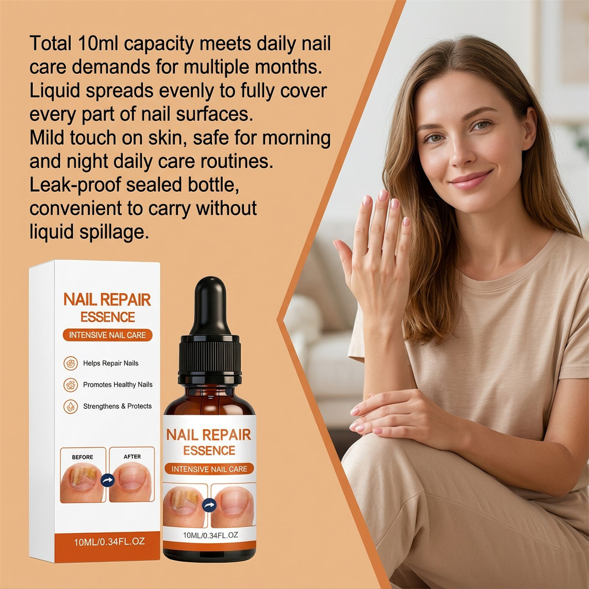 Nail Care Serum 10ml Nourishes Brightens Nails with Vitamin E & Natural Oils