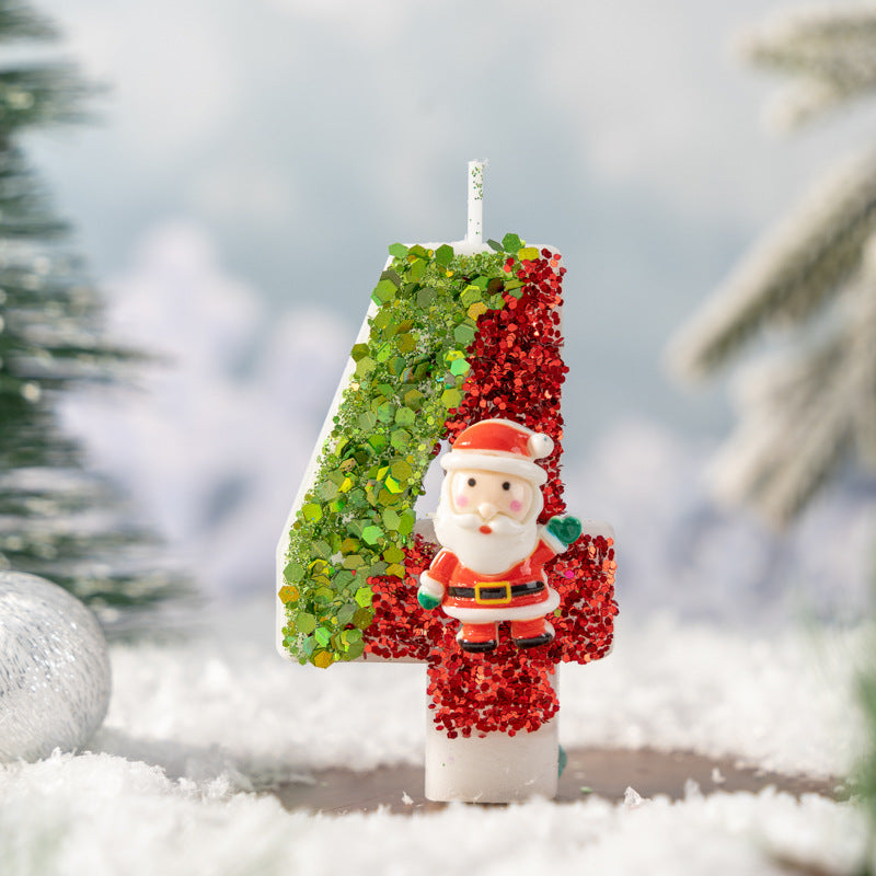 Santa Claus Digital Candle Handmade Diy Christmas Decoration Set