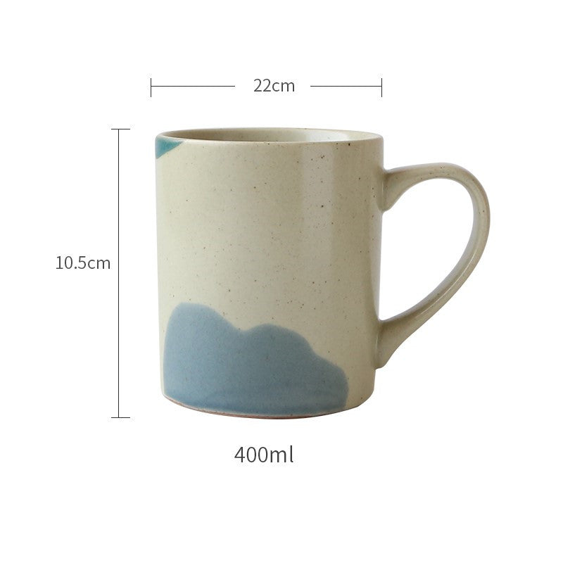 Nordic Style Ceramic Dinnerware Set - Cloud-Shaped Stoneware Plates & Mug