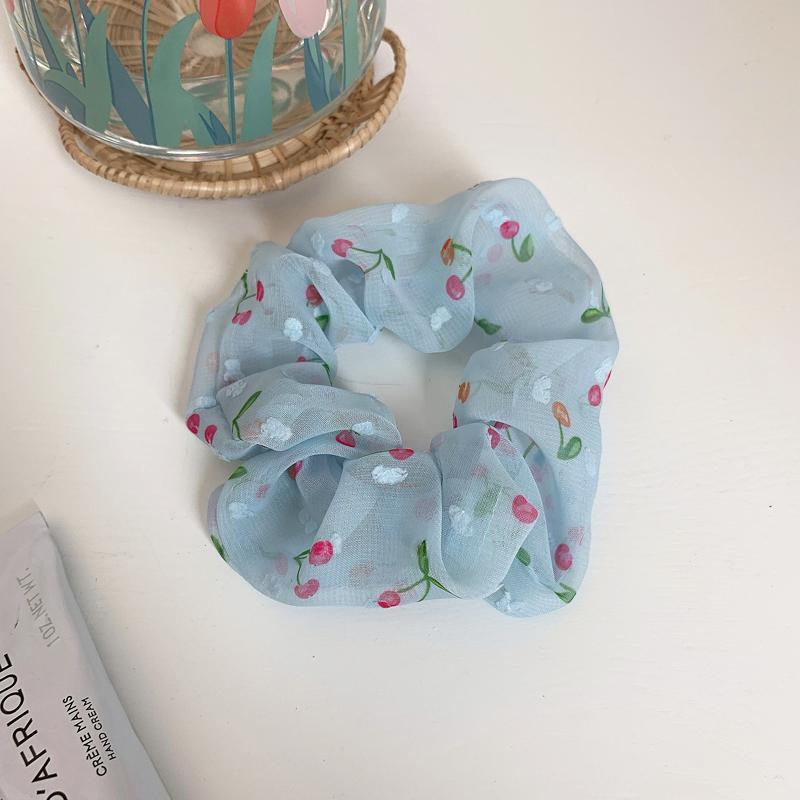 Korean Fruit Pig Large Intestine Hair Ring Organza Hair Accessory for Women