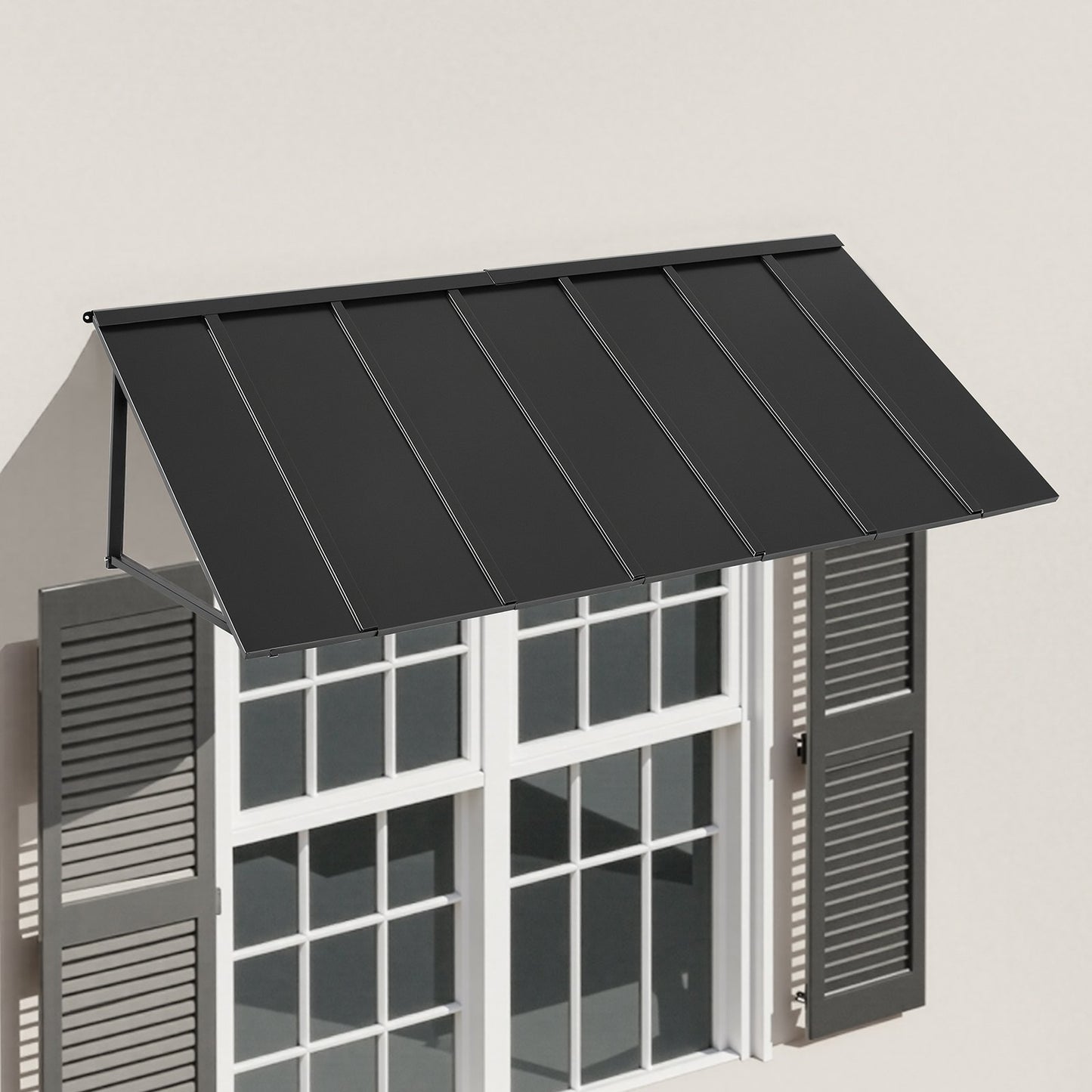 Outdoor Steel Window & Door Canopy 80x36 in Anti-Rust Metal Awning