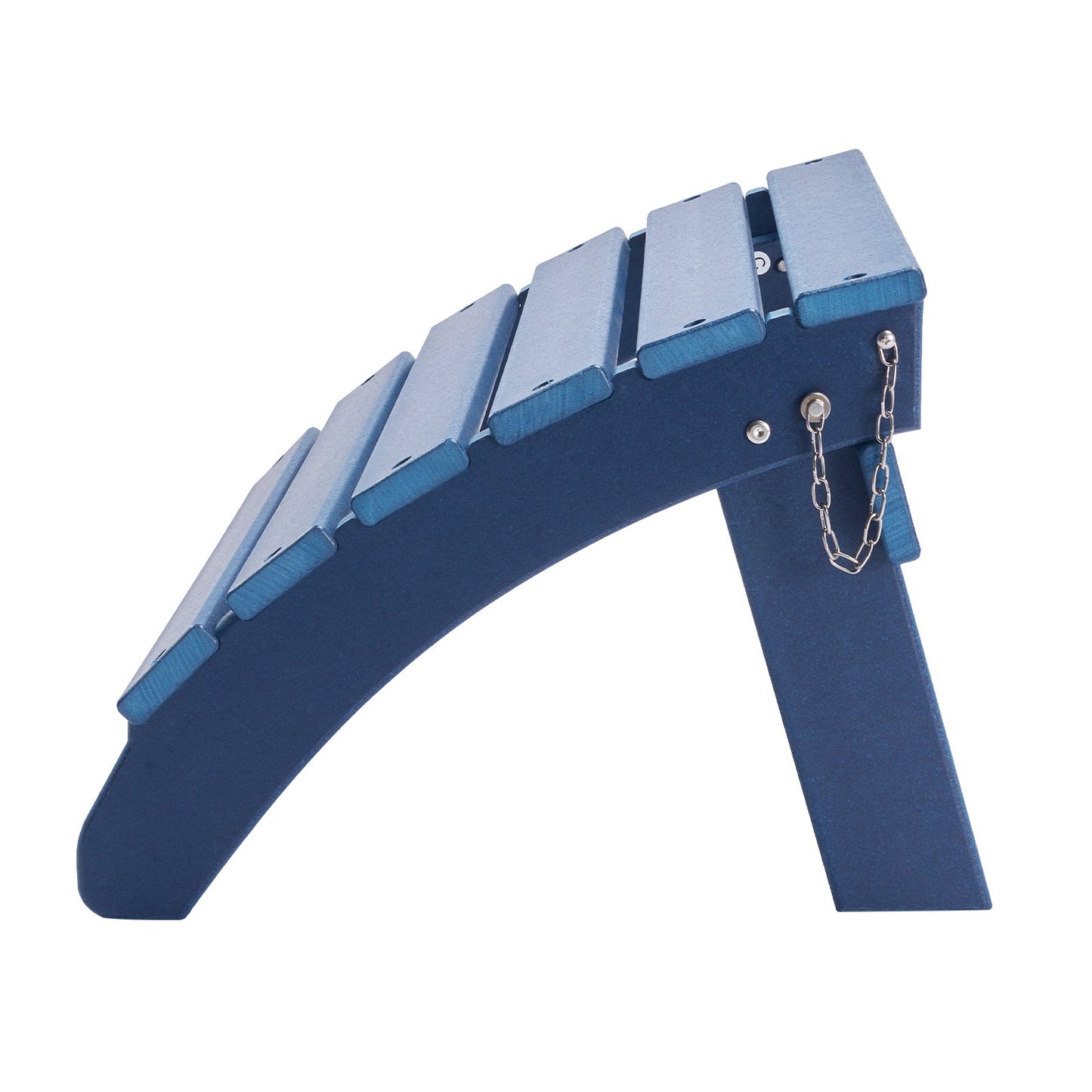 Folding Outdoor Ottoman for Adirondack Chairs - Blue Patio Footrest