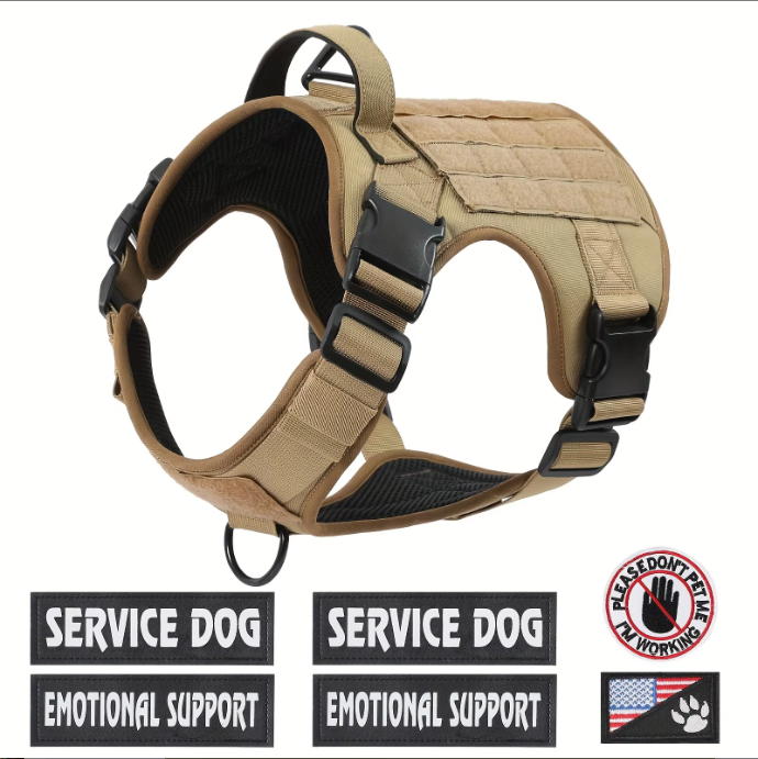 Adjustable Reflective Dog Harness Vest Large No-Pull Pet Safety Gear