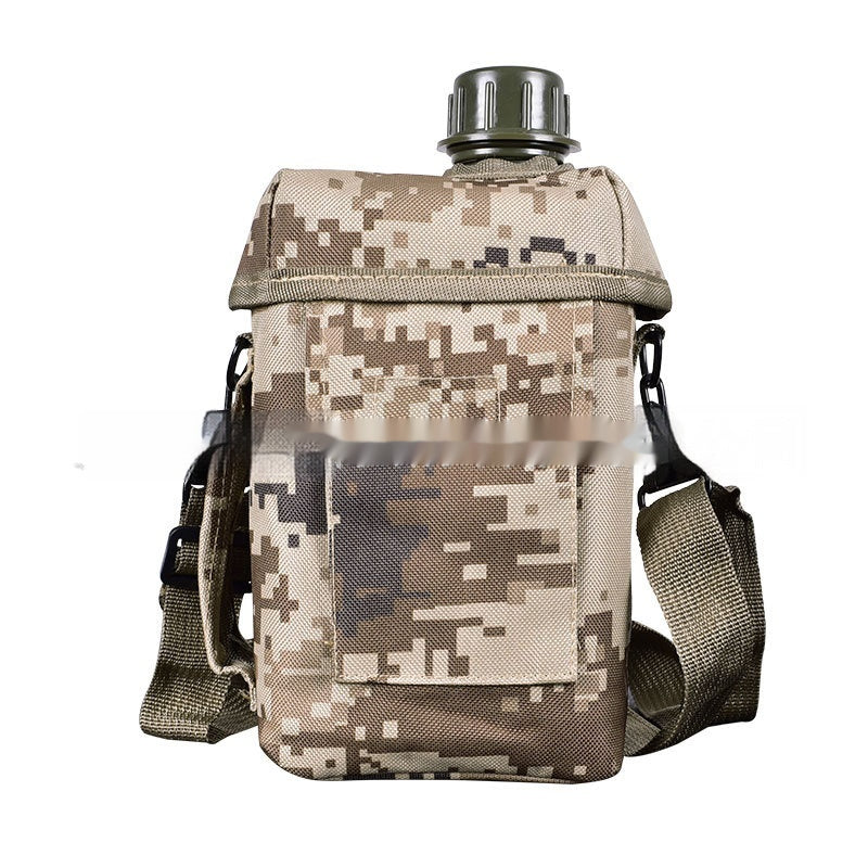 Outdoor 2L Camouflage PVC Shoulder Kettle - Military Style, Large Capacity