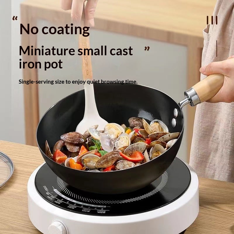 Japanese-Style Mini Non-Coated Frying Pan - 20cm or 24cm, Wrought Iron