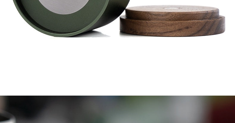 Universal Coffee Filter Paper Holder - Modern Aluminum & Wood Design