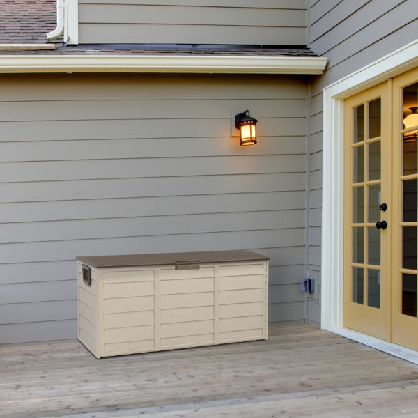 75 Gallon Weather-Resistant Plastic Outdoor Storage Box with Wheels