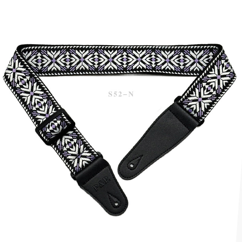 Bass Guitar Strap - Universal Embroidery Design for Musicians