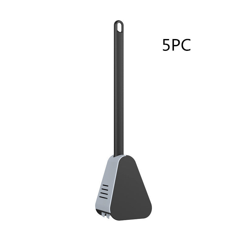 Long Handle Plastic Toilet Brush with No Dead Ends - Easy Cleaning & Hanging Option