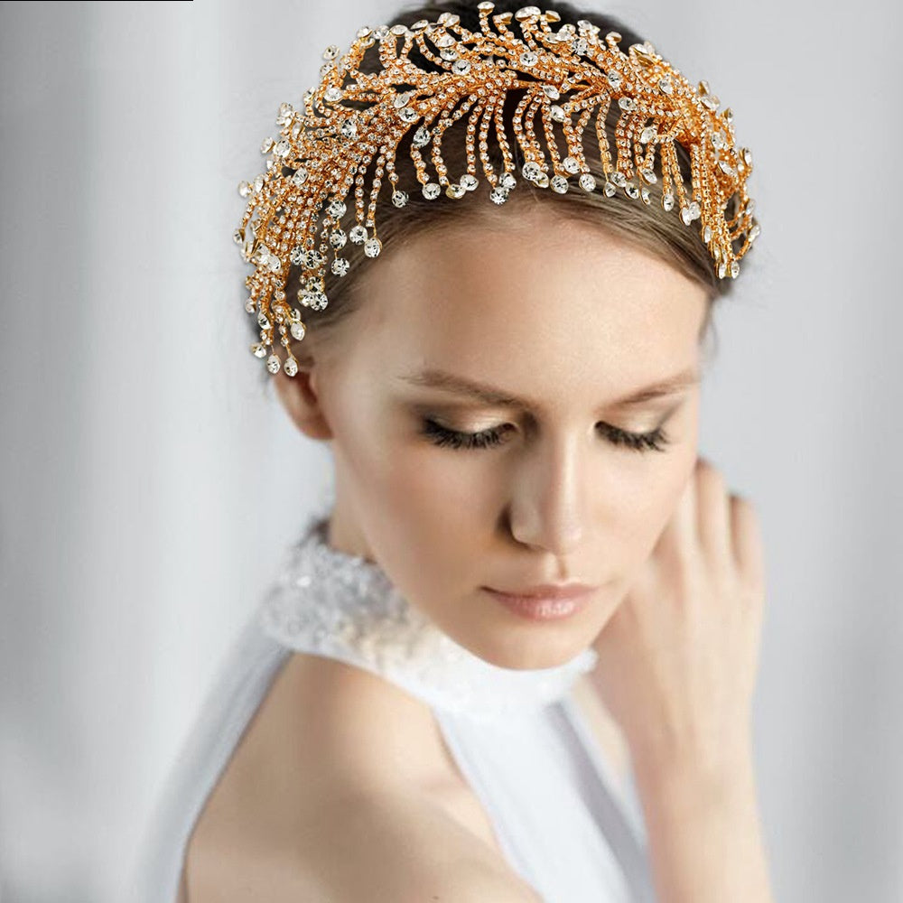Handmade Rhinestone Chain Hair Accessory