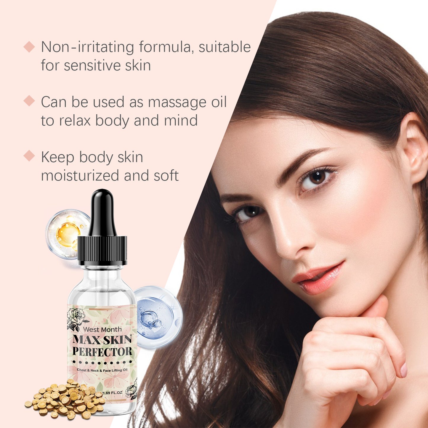 Facial Moisturizing Recovery Oil - Firming Skin Care with Collagen & Vitamins - 50ml