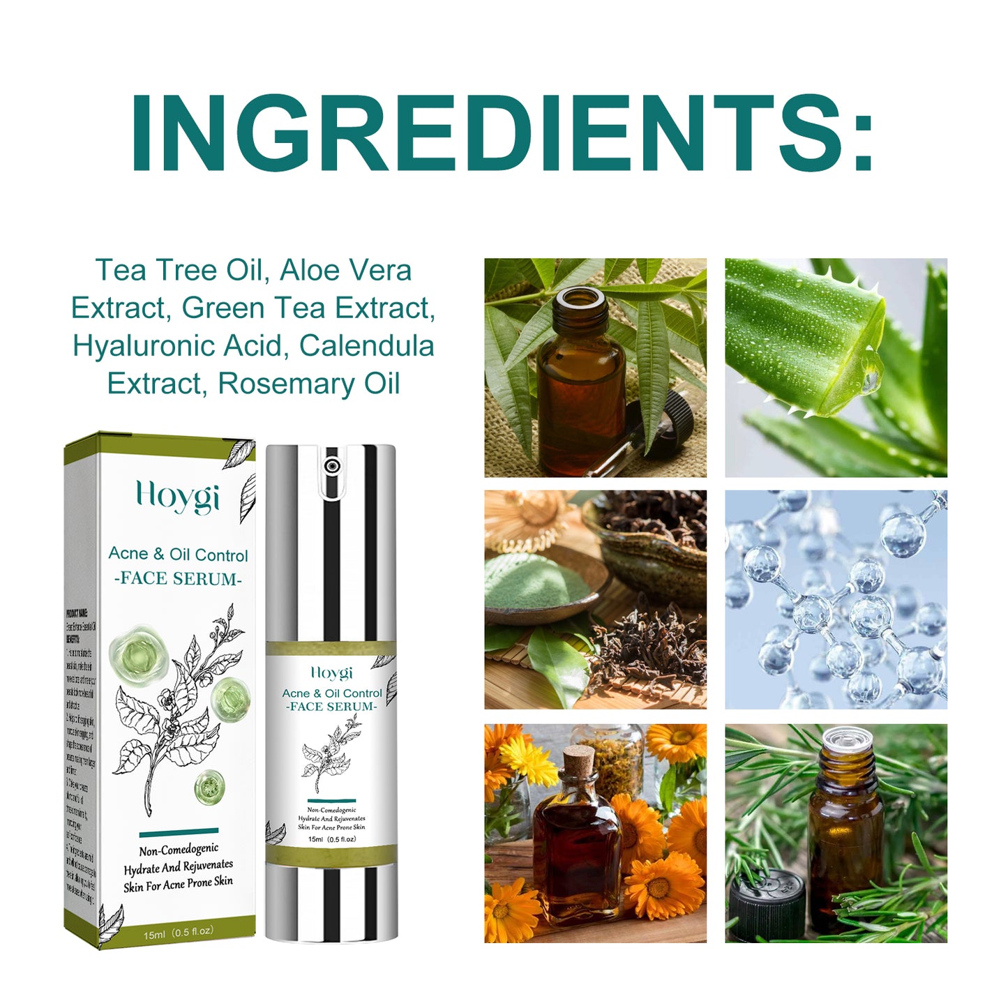 Tea Tree Oil Facial Serum - Pore Tightening & Acne Control Essence