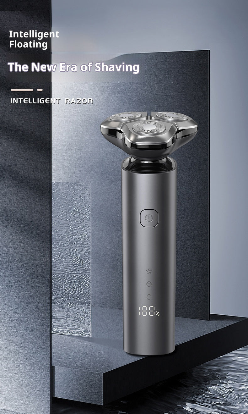 Electric Rechargeable Three-Head Shaver, Fully Washable