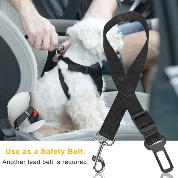 Adjustable Pet Dog Seat Belt Leash - Car Safety Harness for Cats & Dogs
