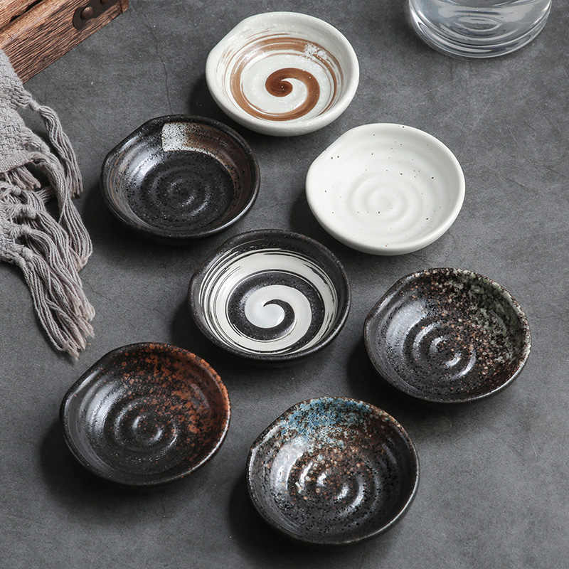 Ceramic Condiment Saucer Dish Set for Kitchen & Dining