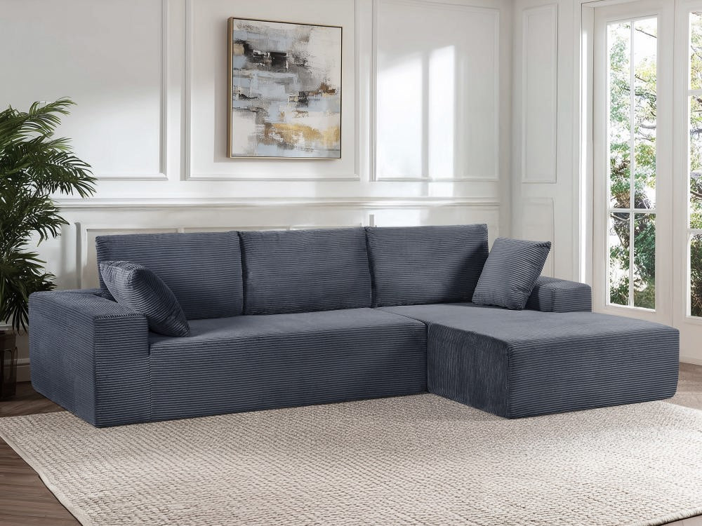 CozyForm Convertible Sectional Sofa In Soft Corduroy, Modern Comfy