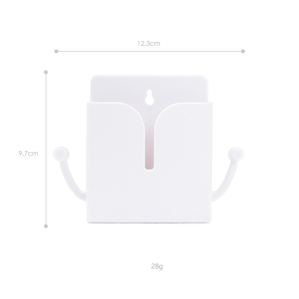 Multi-Functional Punch-Free Bathroom Storage Rack - White Plastic Organizer