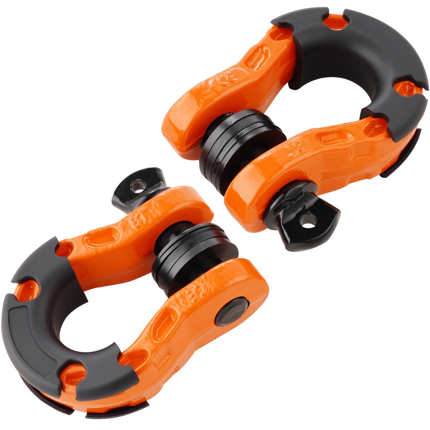 Heavy Duty Alloy Steel D-Ring Shackle 2 Pack with Screw Pin for Off-Road Towing