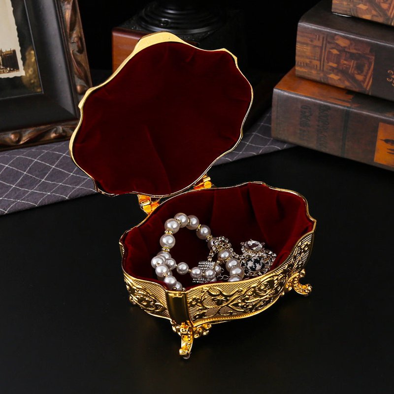 Colorful Aluminum Jewelry Box - Oval Turkish Pattern Storage Organizer