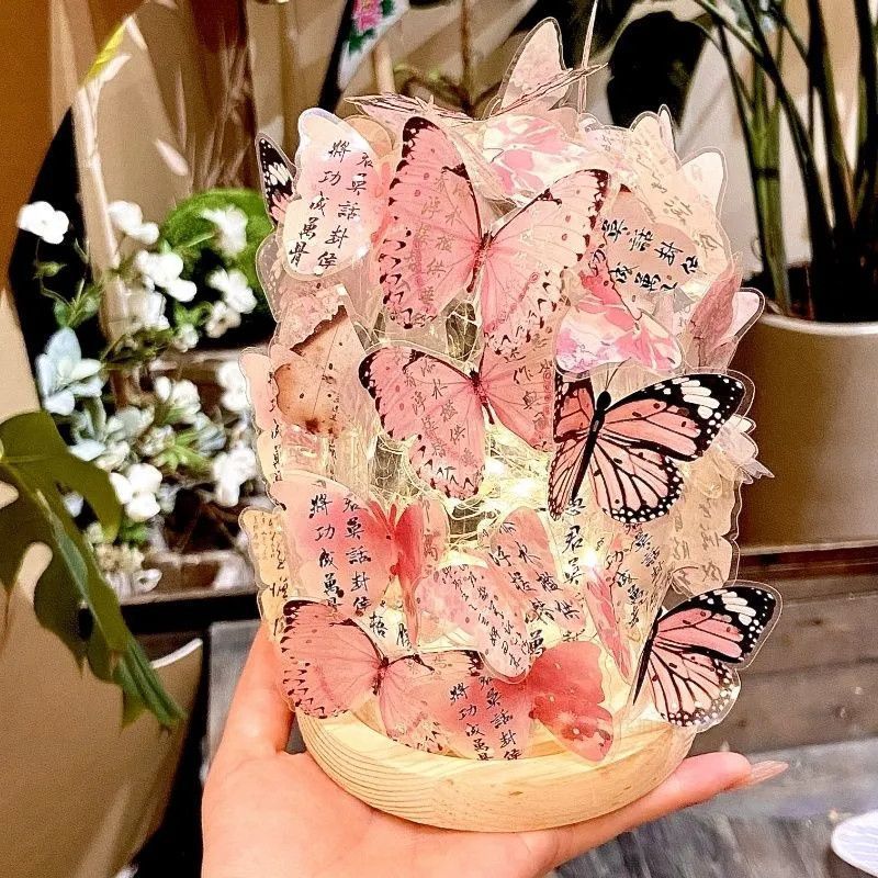 DIY Butterfly Night Light Kit - Glowing Atmosphere Lamp for Home & Kids