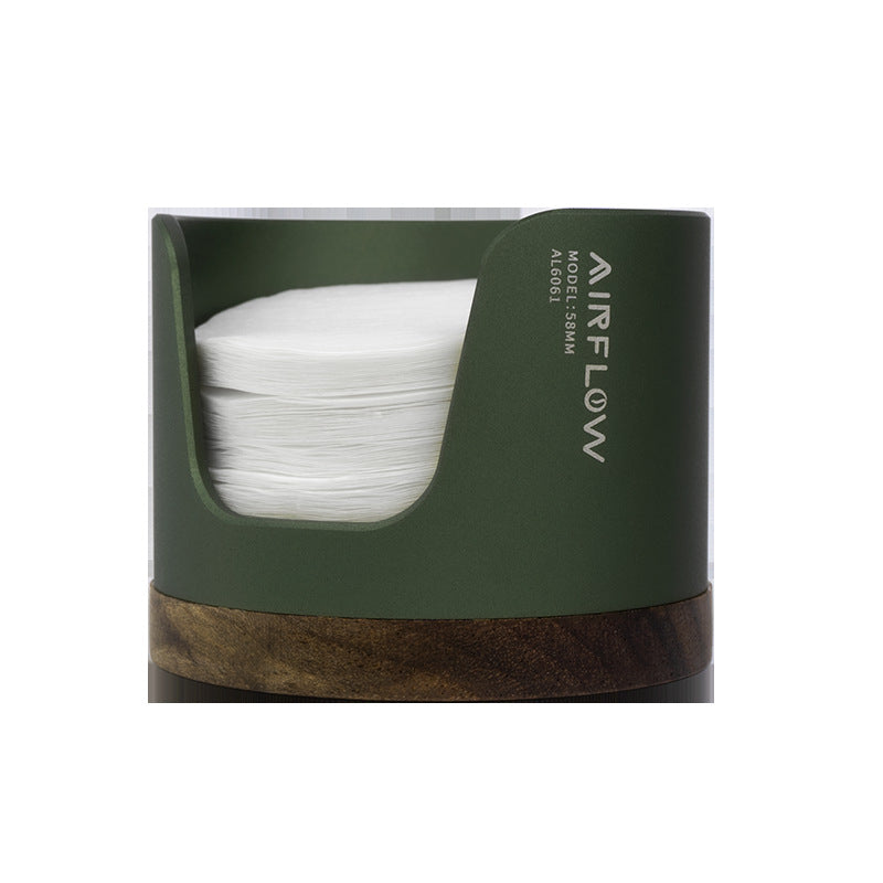 Universal Coffee Filter Paper Holder - Modern Aluminum & Wood Design