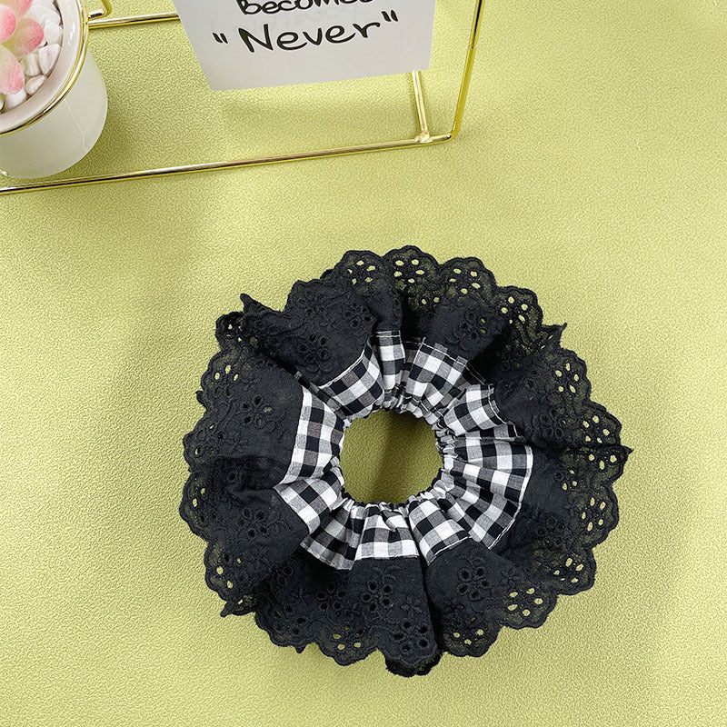 Trendy Lace Hair Ring Set - Handmade French Style Hair Accessories
