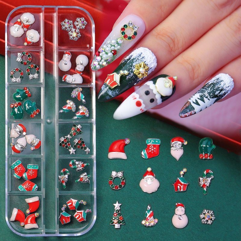 Christmas Snowflake Nail Art Ornament Set