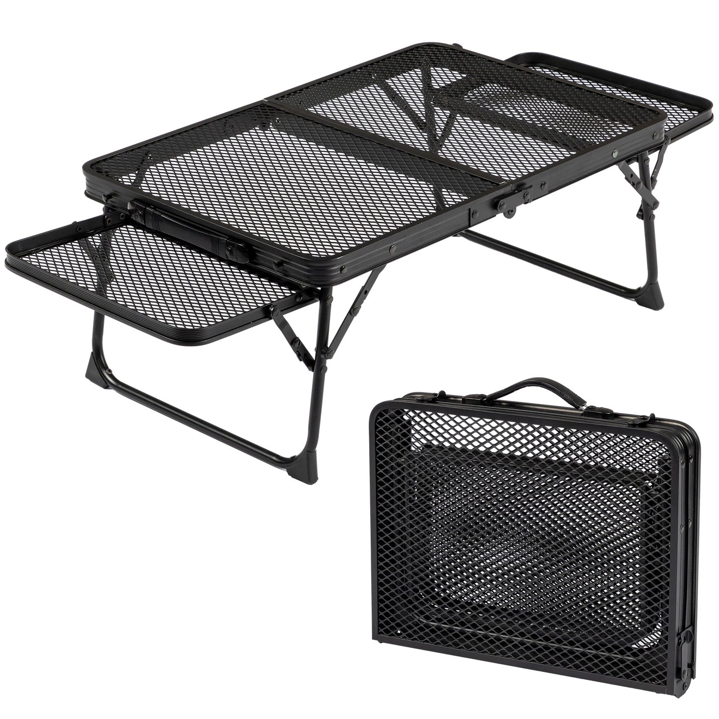 3 Ft Folding Grill Table - Portable Height Adjustable Picnic Table