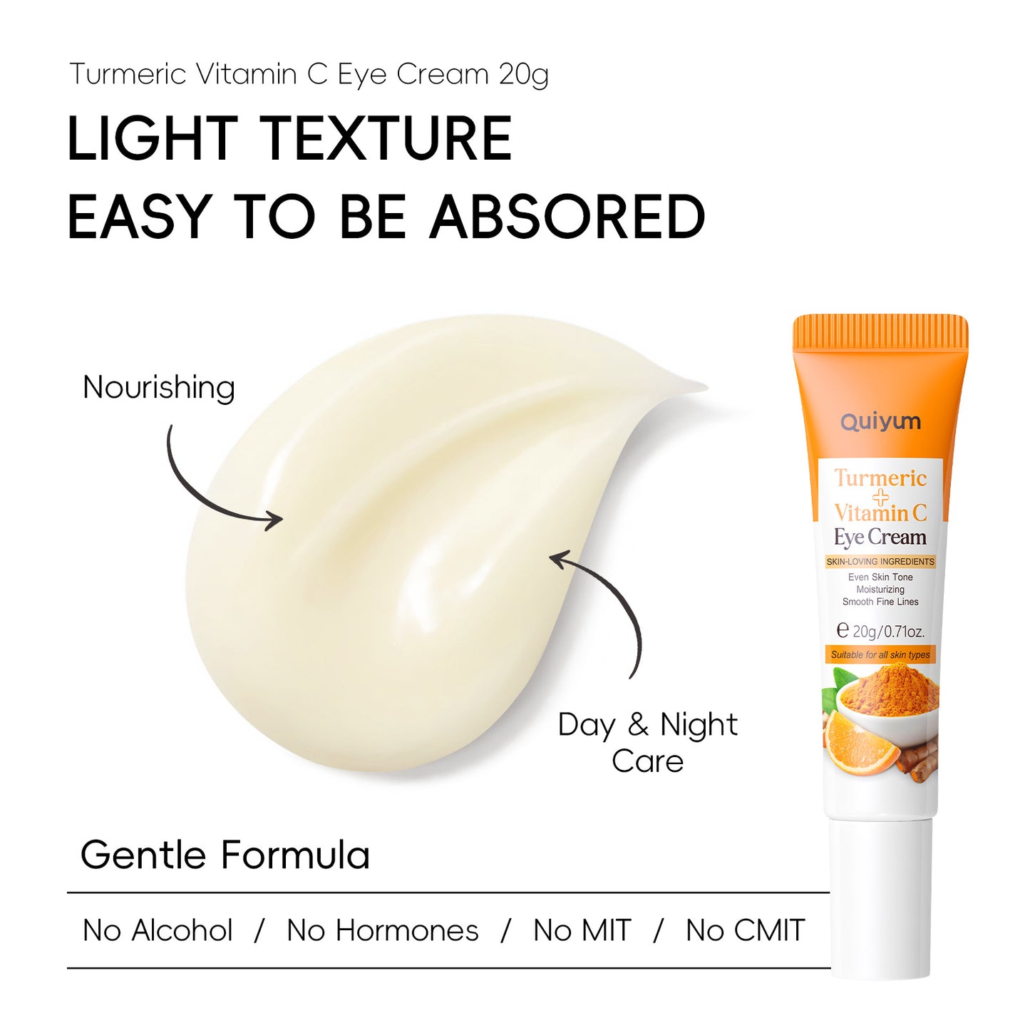 Hydrating Eye Cream for Dark Circles and Puffiness - 15g Moisturizer