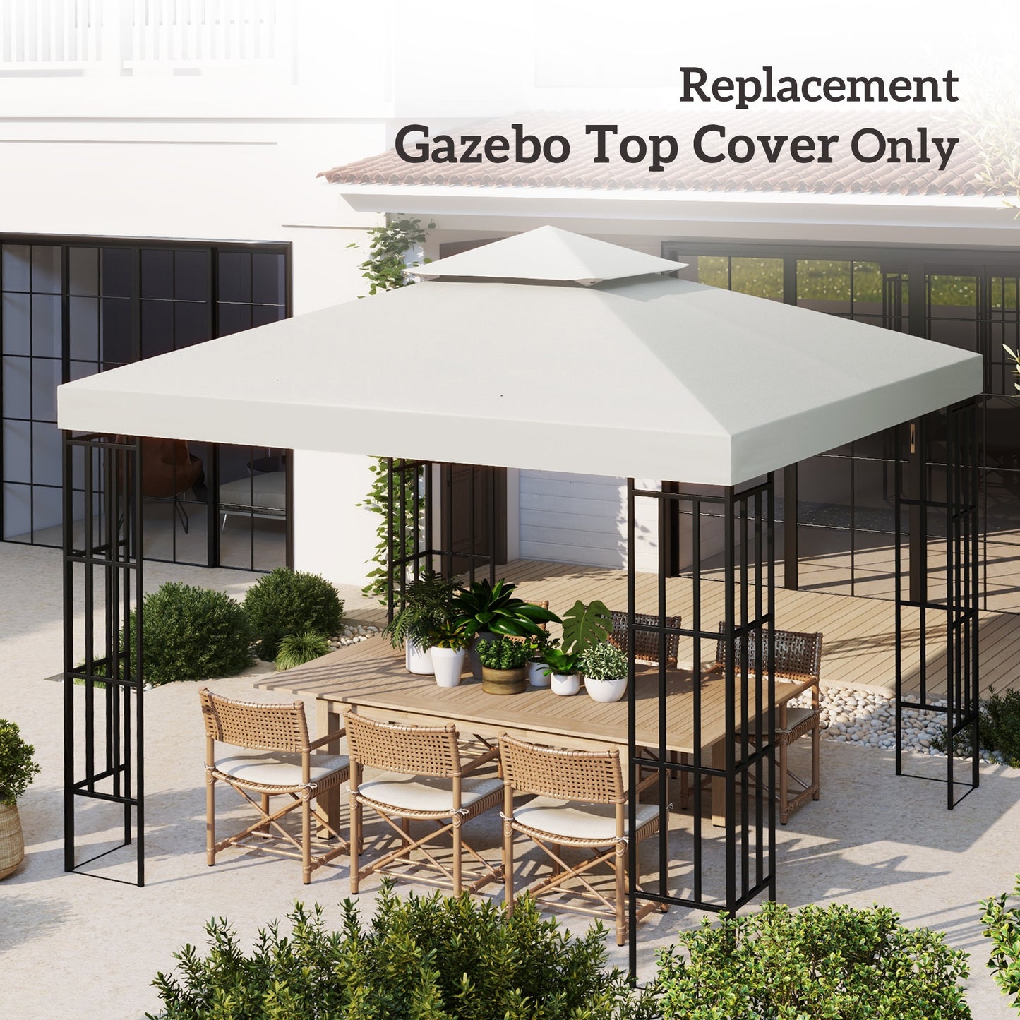 Replacement Canopy Top for 10x10 Gazebo - Cream White