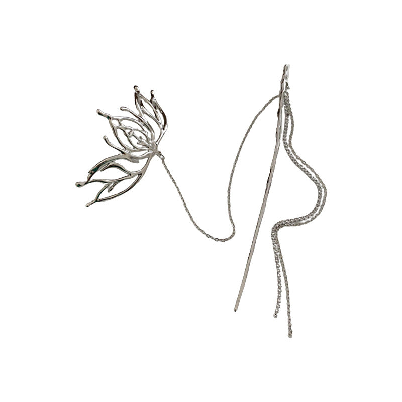 Metal Lotus Hairpin - Elegant Chinese Wind Hair Accessory for Women