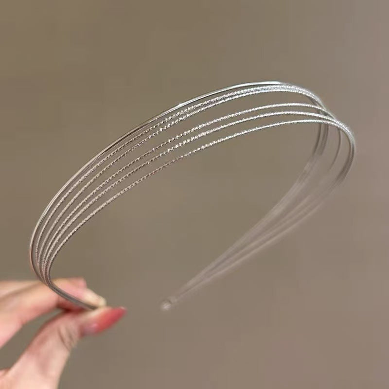 Stylish Metal Headband for Women - Minimalist Fan-Shaped Hair Accessory