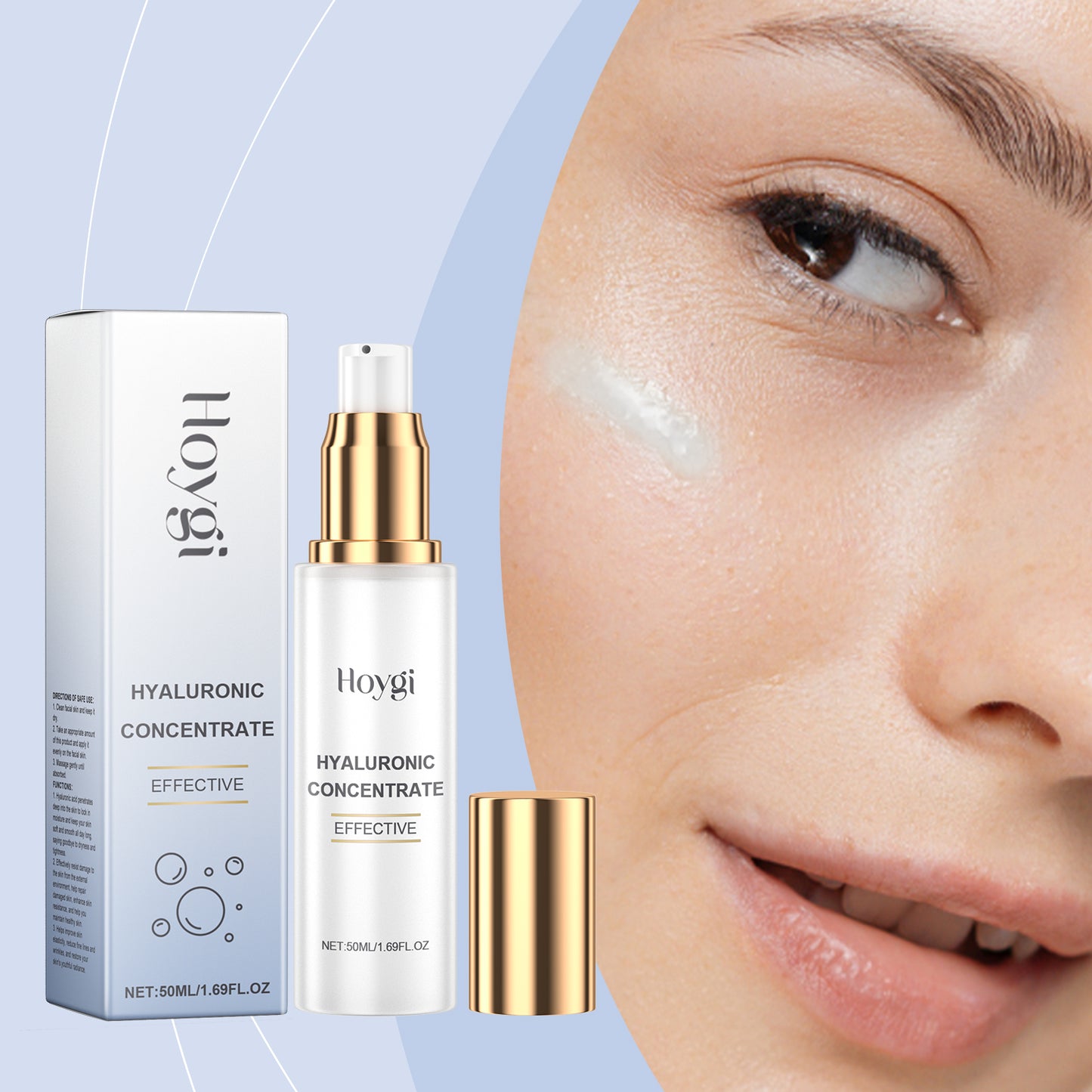 Hyaluronic Acid Hydrating Face Serum - 50ml Moisturizing & Brightening Essence