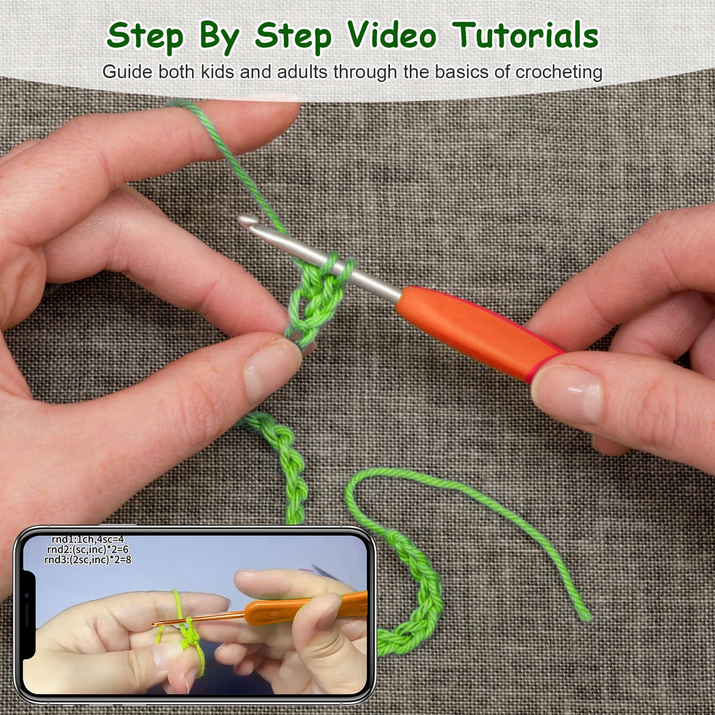 Crochet Kit for Beginners - Complete DIY Knitting Supplies