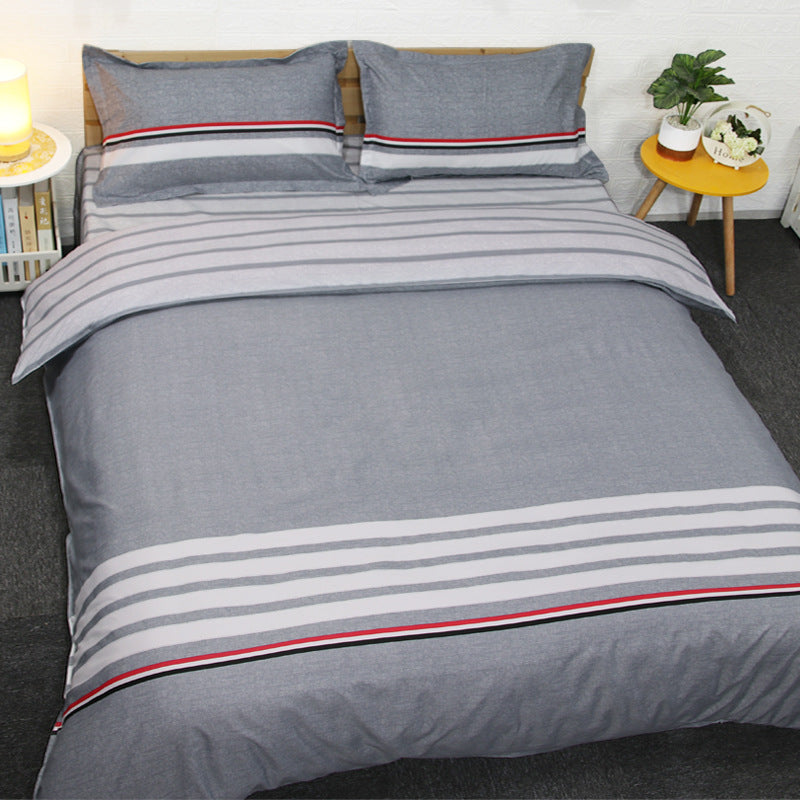 Cotton Quilt Cover Set for Single Bed Summer Dormitory Bedding Home Decor