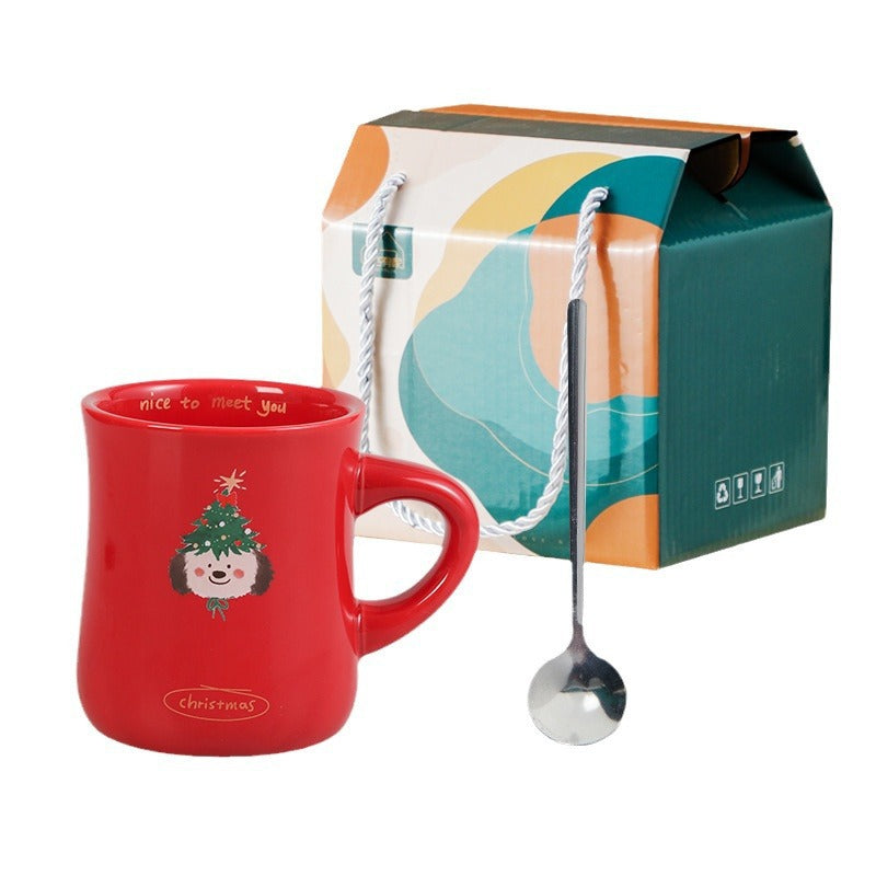 Christmas Pet Ceramic Mug Gift Set - Cute Holiday Water Cup with Gift Box