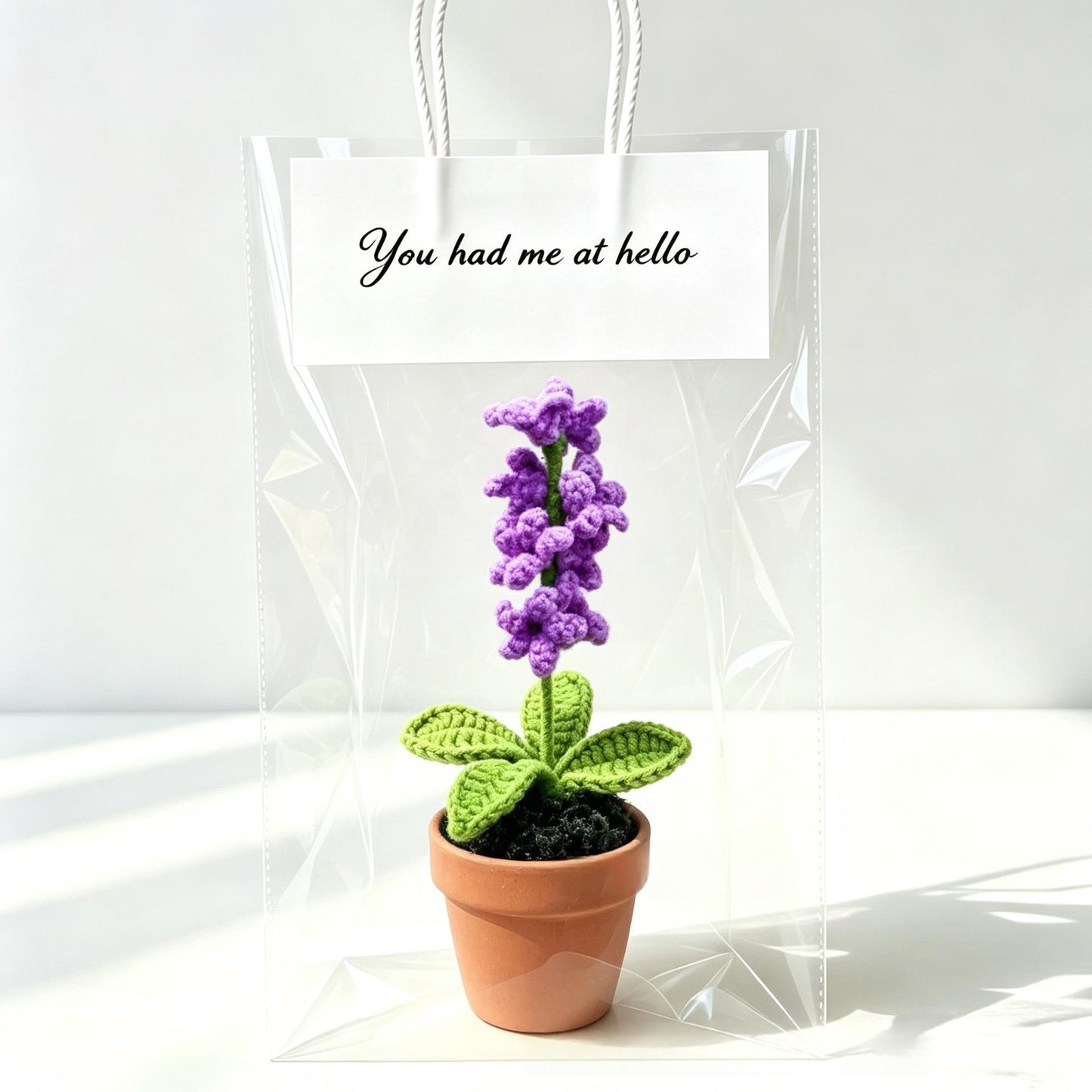 Handmade Yarn Flower Pot Ornaments - Various Styles for Home & Garden Decor