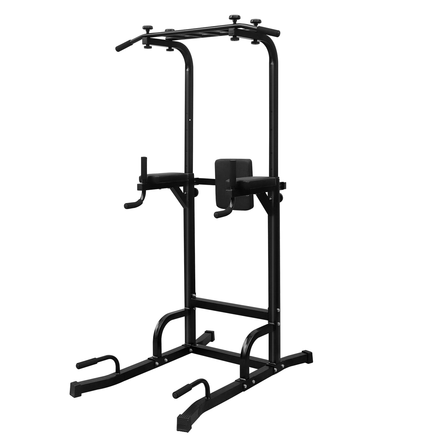Power Tower Pull Up Bar & Dip Station for Home Gym Fitness - Black