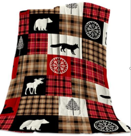 Double-Sided Flannel Sofa Blanket - Warm Modern Home Textiles