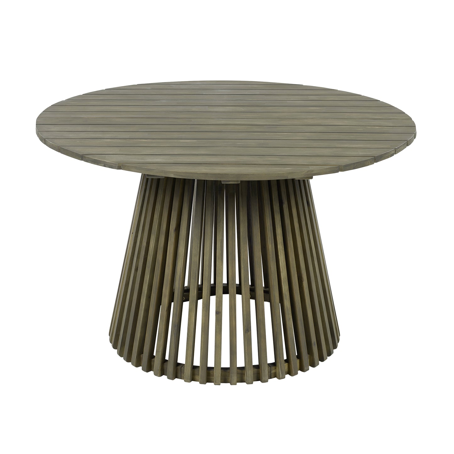 Outdoor Acacia Wood Patio Dining Table, 47.25-inch Extra-large Round