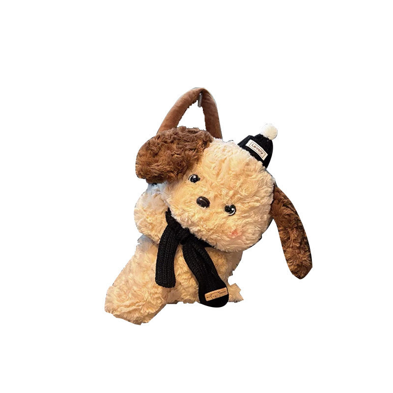 Cute Plush Car-Mounted Tissue Box Cover with Creative Hanging Design
